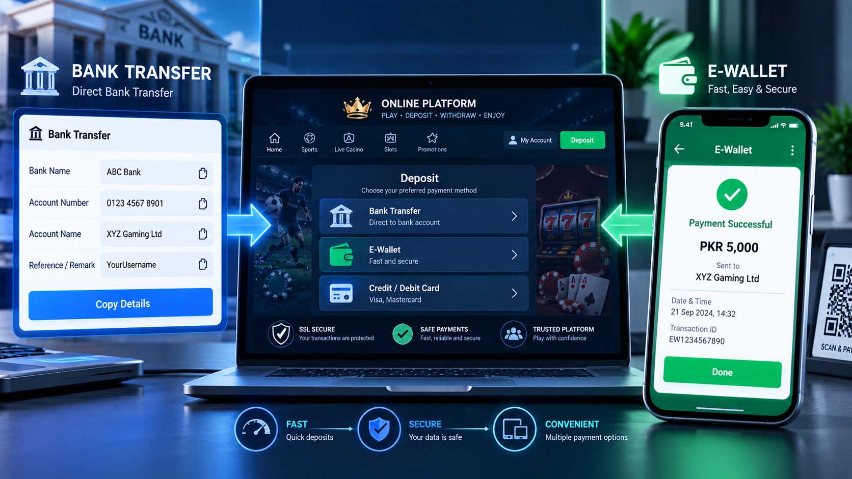 Bank transfer vs e-wallet comparison for digital platform payments
