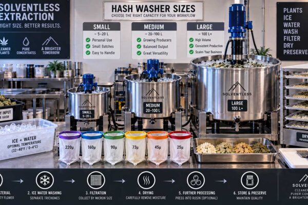 Choosing the right hash washer size for solventless processing